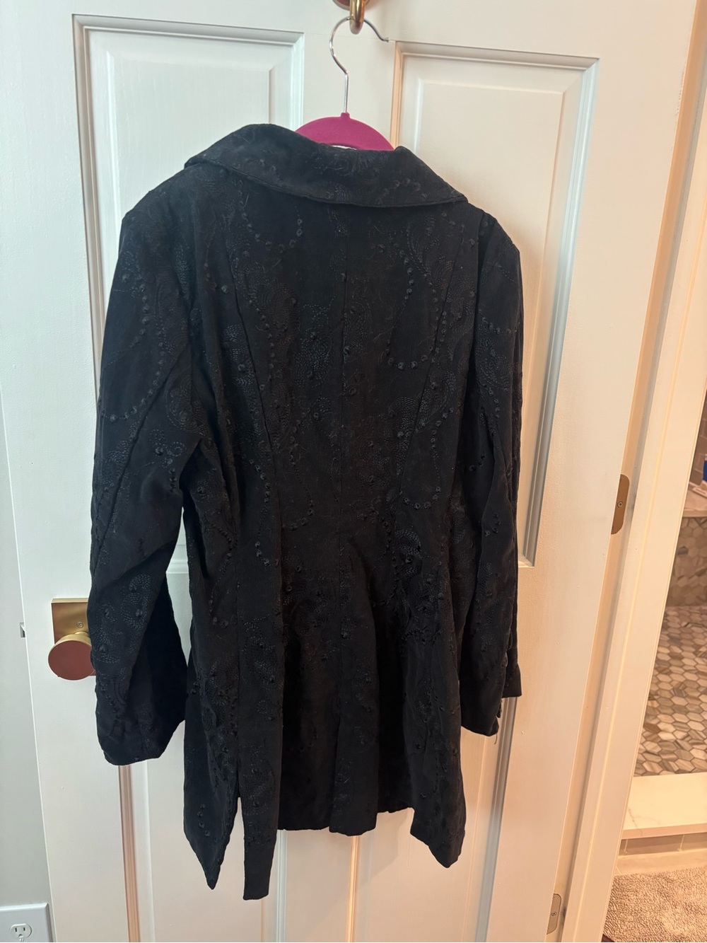 AN REN Textured Button-Front Women's coat - Picture 3 of 8